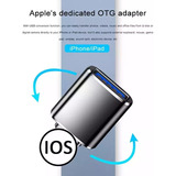 Adaptador Otg Para iPhone Lightning Usb Hembra De Aluminio 