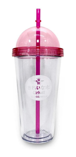 Vaso Térmico Acrílico 350ml Tapa Y Popote,icecream +regalo