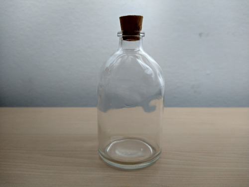 Frasco Botella De Vidrio Transparente Con Tapón De Corcho