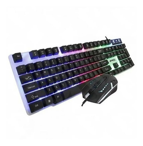 Combo Teclado Y Mouse Con Luces Led Multicolor Usb Gaming