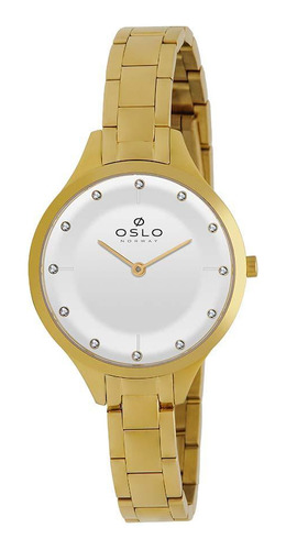 Relógio Oslo Ofgsss9t0031 S1kx Dourado Feminino 3atm - Aço