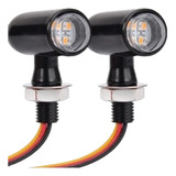 Guiño Cafe Race Mini Metal Led Naranja Led Rojo - Bondio