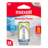 Maxell Batería Alcalina 9v / Pila Cuadrada 9 Voltios / 6lf22