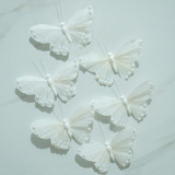 Pegatinas De Mariposas Blancas Para Paredes: 6 Piezas De Dec