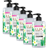 Kit 5 Sabonetes Líquido Lux Capim-limão & Frangipani 500ml