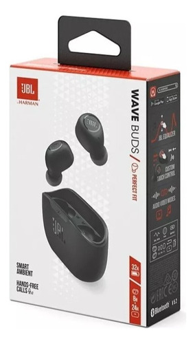 Fone De Ouvido Jbl Wave Buds Bluetooth True Wireless - Preto