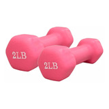 2 Mancuernas Hexagonales Pesas 2 Lbs Neopreno Gym Ejercicio 