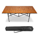 Mesa Camping Plegable Portátil Metalico 120*55*50cm.