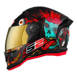 Capacete Brilhante Stealth Zombie Dourado Pro Tork Fechado