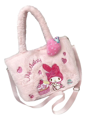 Bolsa Peluche Afelpada Bandolera Bolso De Mano Kitty Kuromi 