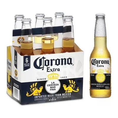 Cerveja Corona Extra Long Neck 330ml Pack (6 Unidades) | MercadoLivre