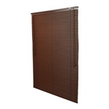 Persiana Horizontal De Pvc 120x140 Café Madera Oscura