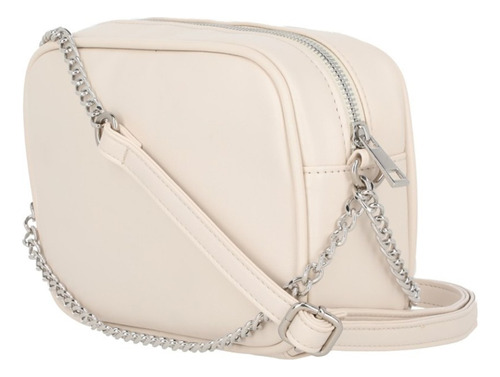 Bolso Crossbody Mujer Ivory 848-11 Color Blanco Correa De Hombro Blanco Diseño De La Tela Liso