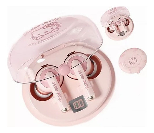 W Audífonos Bluetooth Bluetooth Tws Hello Kitty Para Jugador