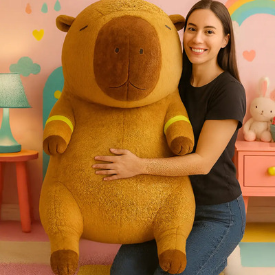Peluche De Capibara Gigante Calidad Premium Incluye Regalo | Meses sin interés