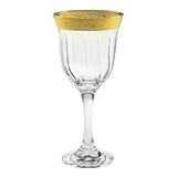 Set De 6 Copas De Vino Tinto Melania Collection Gold, Claro