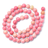 Hilo De Perlas Para Hacer Joyas De 6 Mm, 15 Pulgadas, Rosa