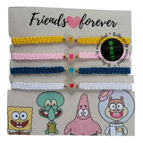 Pulseras Bob Esponja Patricio Calamardo Arenita Luminoso