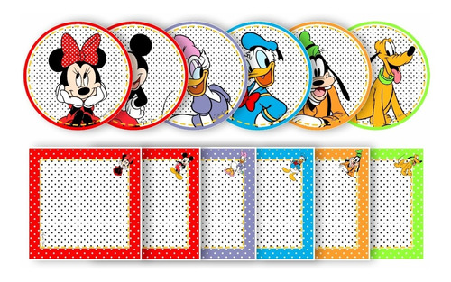 Kit Disney 6 Capa + 6 Guadanapo Sousplat Supla Mickey Oferta