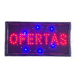 Letreros Led Luminosos Comerciales Texto Ofertas 48x25cm