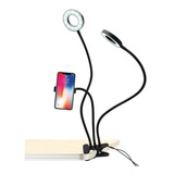 Lámpara Escritorio Aro Luz Fotografia Led Selfie Tiktok 3en1