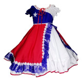 Vestidos Niña Huasa / Chinita Bandera Chile Talla 2 4 6 8