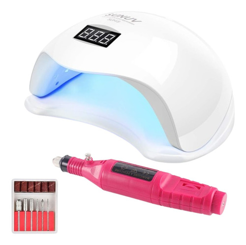 Pulidor De Uñas Eléctrico + Kit Combo Lampara De Uñas Led