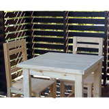 Mesa 70x70 Cm Pino Clear + 2 Sillas Premium Reforzadas