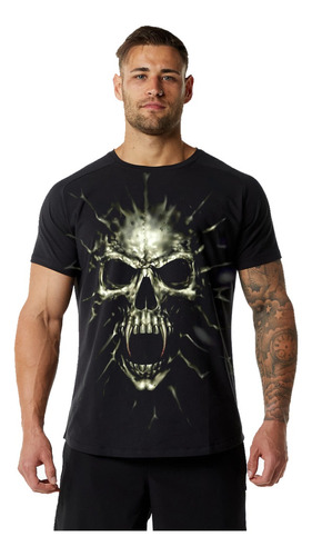 Camiseta De Hombre Moda Calavera Suelta Personaje