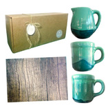 Set Desayuno Taza Regalo Cerámica Kit Artesanal Caja Kvjp038