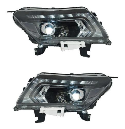 Par Faros Np300 2016-2017-2018 Fondo/negro Leds Alc