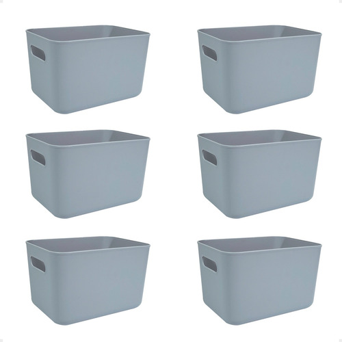 Set X6 Canastos Organizadores Deco Cajas 26x18x16 Moderna