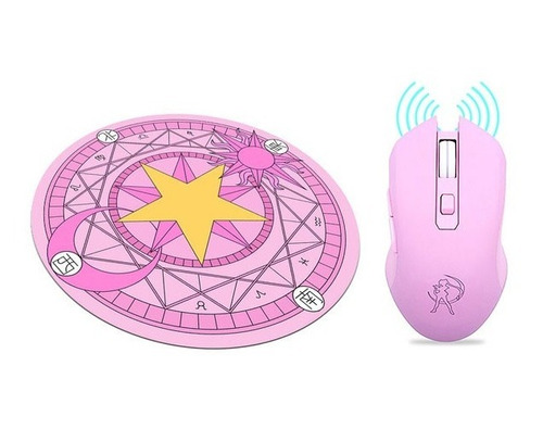 Combo Mouse Gamer Inalámbrico Serena + Mouse Pad Circular