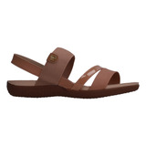 Sandalia Casual Dama Marron Piso Confort