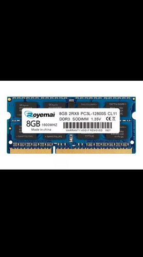 Memoria Ram Royemai Ddr3l-1600 Mhz De 8gb 1.35v Para Laptop 