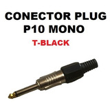 2 Conectores Plug P10 Mono Violão Tblack Reforçado