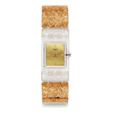 Reloj Swatch Golden Jewel L Subk159a Color De La Correa Dorado Color Del Fondo Dorado