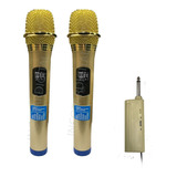  Microfonos Inalambricos Uhf  Mano X2 Doble Uhf92 Todo A Bat