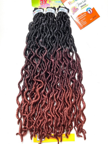 Cabelo Goddess Faux Locs Braid Crochet 200g 48mechas 50cm