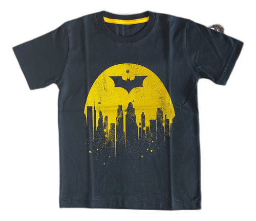 Remera Batman Manga Corta Niños Talles 4-16 Calidad Premium