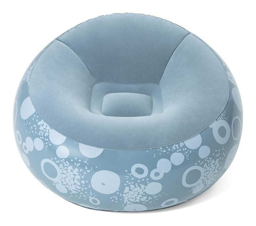 Sillon Inflable Individual Elegante Compacto Puff Gamer Gris