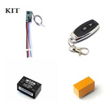 Kit Control Rf 2ch 433mhz + Receptor + Rele + Fuente 12v Ab