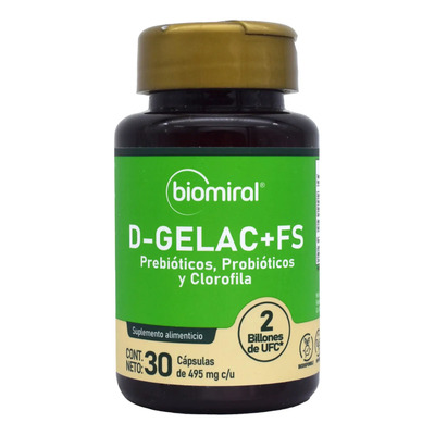D-gelac-fs Probióticos, Prebióticos, Clorofila 30 Caps Biomi | MercadoLibre