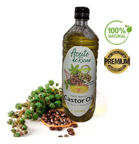 Aceite Ricino 1 Litro Natural Concentrado 100% Puro Orgánico