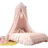 Toldo De Cama Para Niñas Con Carpa De Juegos Ligera, Beige Y