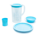 Set Party 20 Vasos + 10 Compotera Bowl+ 10 Platos+ 2 Jarras 