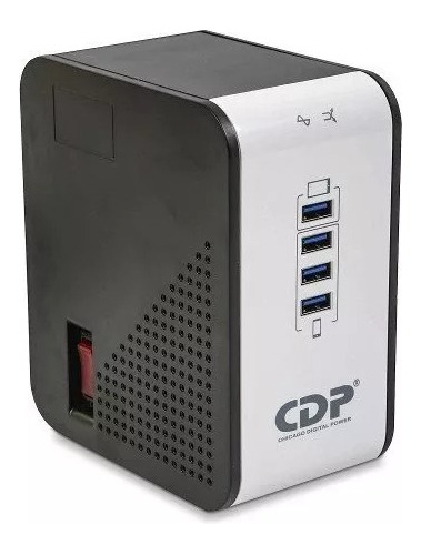 Regulador De Voltaje Usb Cdp R2cu-avr 1008, 1000va/8 Tomas/4