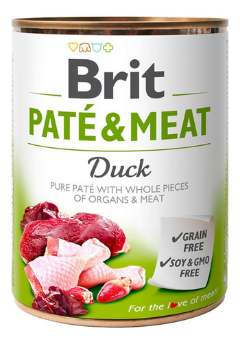 Lata Brit Care Paté And Meat Duck 800g