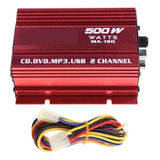 Amplificador Estéreo For Coche De 500 Vatios Y 2 Canales