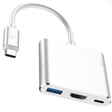 Adaptador Type-c 3 In 1 Usb C Hdmi Para Mac Nintendo Premiun